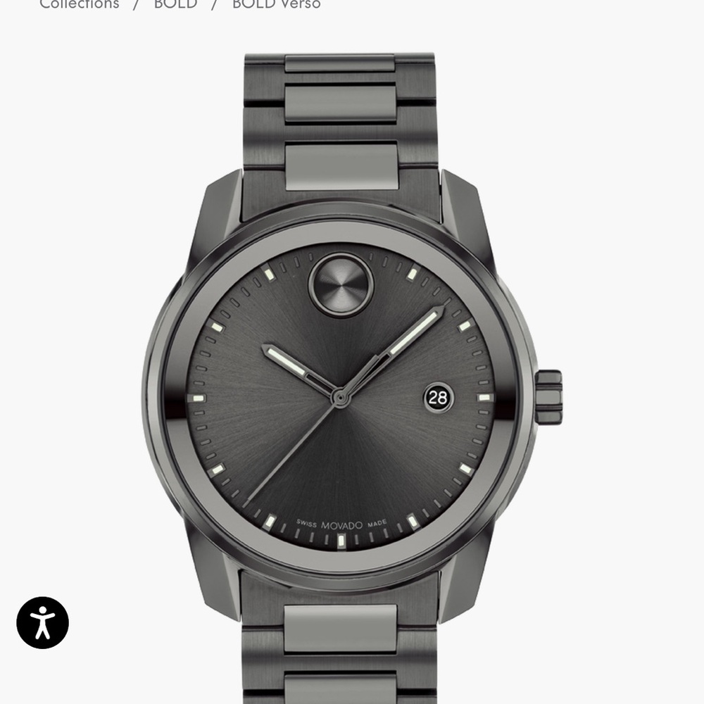 Movado Black and Silver Watch NIB ⌚️